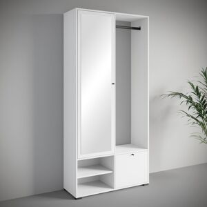 Gracie Oaks Hall Tree 90cm Wide with Shoe Storage White 190cm H X 90cm W X 33cm D Gracie Oaks Hall Tree 90cm Wide with Shoe Storage White 190cm H X 90cm W X 33cm D
