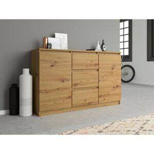 Wade Logan Lecuyer 3 Drawer Chest Artisan Oak 75cm H X 120cm W X 40cm D Wade Logan Lecuyer 3 Drawer Chest Artisan Oak 75cm H X 120cm W X 40cm D