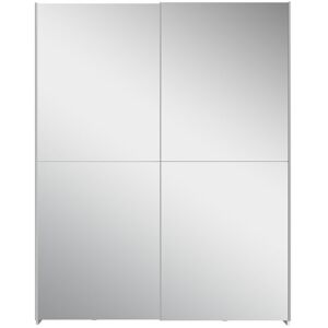 17 Stories 2 Door White Sliding Wardobe with clothes rail, 150cm W x 191cm H x 61cm D Chrome 190.5cm H X 150.1cm W X 61.2cm D 17 Stories 2 Door White Sliding Wardobe with clothes rail, 150cm W x 191cm H x 61cm D Chrome 190.5cm H X 150.1cm W X 61.2cm D