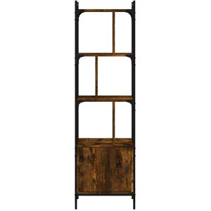 Borough Wharf Moonsu 154.5cm H x 44.5cm W Steel Etagere Bookcase Smoked Oak Borough Wharf Moonsu 154.5cm H x 44.5cm W Steel Etagere Bookcase Smoked Oak