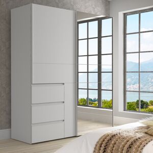 17 Stories Kavalli 2 Door Sliding Wardrobe White 200.5cm H X 170.3cm W X 61.2cm D 17 Stories Kavalli 2 Door Sliding Wardrobe White 200.5cm H X 170.3cm W X 61.2cm D