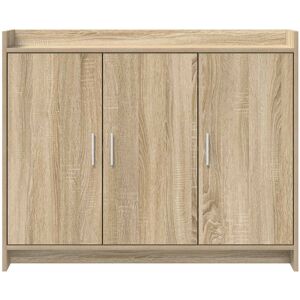 vidaXL Sideboard Engineered Wood Storage Rectangular Dining Room Living Unit Sonoma Oak 80cm H X 98.5cm W X 33cm D vidaXL Sideboard Engineered Wood Storage Rectangular Dining Room Living Unit Sonoma Oak 80cm H X 98.5cm W X 33cm D
