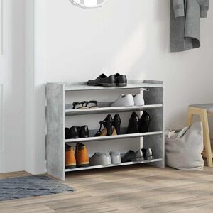17 Stories Shoe Rack Brown Oak 80X25x61.5 Cm Engineered Wood Concrete Oak 12 17 Stories Shoe Rack Brown Oak 80X25x61.5 Cm Engineered Wood Concrete Oak 12