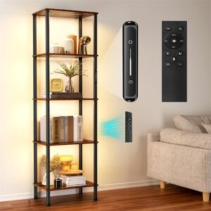 Metro Five-Layer Bookshelf With LED Light, Touch And Remote Control Rustic Brown (5 Shelves) 169cm H x 38cm W x 27cm D Metro Five-Layer Bookshelf With LED Light, Touch And Remote Control Rustic Brown (5 Shelves) 169cm H x 38cm W x 27cm D