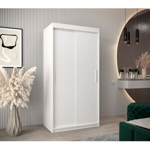 Latitude Run Gallipolis Sliding Wardrobe White Matt 200cm H X 100cm W X 62cm D Latitude Run Gallipolis Sliding Wardrobe White Matt 200cm H X 100cm W X 62cm D