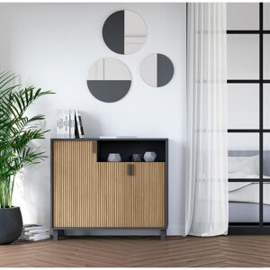 Ebern Designs 15 Pair Shoe Storage Natural Wood;Dark Grey 15 Ebern Designs 15 Pair Shoe Storage Natural Wood;Dark Grey 15