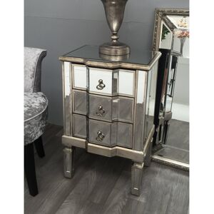Etta Avenue Desdemona 3 Drawer Bedside Table Antique Silver 72.5cm H X 48cm W X 35.5cm D Etta Avenue Desdemona 3 Drawer Bedside Table Antique Silver 72.5cm H X 48cm W X 35.5cm D
