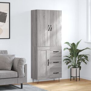 George Oliver Williamsport 69.5 Cm Wide 3 Drawer Highboard Grey Sonoma 180cm H X 69.5cm W X 34cm D George Oliver Williamsport 69.5 Cm Wide 3 Drawer Highboard Grey Sonoma 180cm H X 69.5cm W X 34cm D