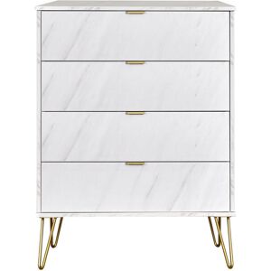 Etta Avenue Fully Assembled Bellatrix 4 Drawer 76.5Cm W Chest of Drawers Marble 91cm H X 76.5cm W X 39.5cm D Etta Avenue Fully Assembled Bellatrix 4 Drawer 76.5Cm W Chest of Drawers Marble 91cm H X 76.5cm W X 39.5cm D