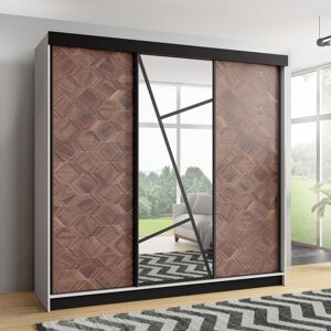 Rio WARDROBE Brown/White 205cm H x 200cm W x 60cm D Rio WARDROBE Brown/White 205cm H x 200cm W x 60cm D