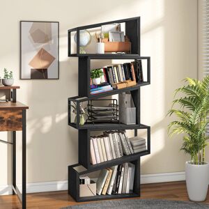 Latitude Run 135 H × 58 W Geometric Bookcase Black 135cm H X 58cm W X 28cm D Latitude Run 135 H × 58 W Geometric Bookcase Black 135cm H X 58cm W X 28cm D