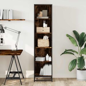 Borough Wharf Bookcase Engineered Wood Smoked Oak 170.5cm H x 40cm W x 35cm D Borough Wharf Bookcase Engineered Wood Smoked Oak 170.5cm H x 40cm W x 35cm D