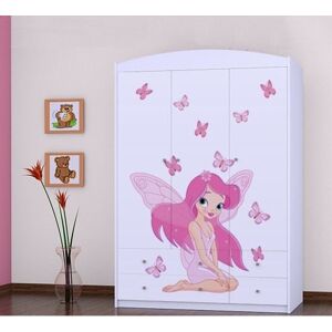 Zoomie Kids Wilczek 3 Door Wardrobe White 180cm H X 133cm W X 54cm D Zoomie Kids Wilczek 3 Door Wardrobe White 180cm H X 133cm W X 54cm D