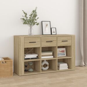 17 Stories Masey 100 Cm Wide 3 Drawer Sideboard Sonoma Oak 59.5cm H X 100cm W X 30cm D 17 Stories Masey 100 Cm Wide 3 Drawer Sideboard Sonoma Oak 59.5cm H X 100cm W X 30cm D