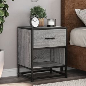 Borough Wharf Bedside Cabinet Brown Oak 40X31x50 Cm Engineered Wood Grey Sonoma 50cm H X 40cm W X 31cm D Borough Wharf Bedside Cabinet Brown Oak 40X31x50 Cm Engineered Wood Grey Sonoma 50cm H X 40cm W X 31cm D