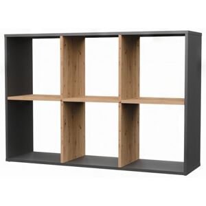 17 Stories Cube Bookcase with 6 Shelves – Premium MDF/Chipboard Cube Storage Compartment for Office Black/Brown 17 Stories Cube Bookcase with 6 Shelves – Premium MDF/Chipboard Cube Storage Compartment for Office Black/Brown