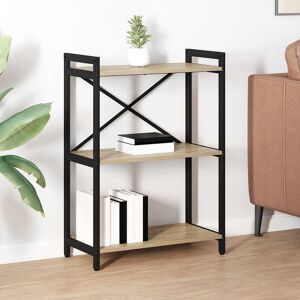 Borough Wharf Bookcase Black Oak 80 X 30 X 153 Cm Engineered Wood Beige (3 Shelves) 83cm H x 60cm W x 30cm D Borough Wharf Bookcase Black Oak 80 X 30 X 153 Cm Engineered Wood Beige (3 Shelves) 83cm H x 60cm W x 30cm D