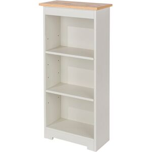 Brambly Cottage Bookcase, 3 Shelf Bookcase, Soft White Painted and Oak Veneer Effect Top Brown;White 100 cm H x 44 cm W x 21.5 cm D Brambly Cottage Bookcase, 3 Shelf Bookcase, Soft White Painted and Oak Veneer Effect Top Brown;White 100 cm H x 44 cm W x 21.5 cm D
