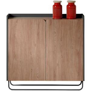 Ebern Designs 16 Pair Shoe Storage Cabinet Graphite/Walnut 15 Ebern Designs 16 Pair Shoe Storage Cabinet Graphite/Walnut 15