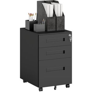 17 Stories 3 Drawer Filing Cabinet Black 60cm H X 39cm W X 48cm D 17 Stories 3 Drawer Filing Cabinet Black 60cm H X 39cm W X 48cm D