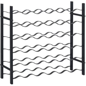 Fairmont Park Jarrard 48 Bottle Wine Rack Black 58.5cm H X 64cm W X 22cm D Fairmont Park Jarrard 48 Bottle Wine Rack Black 58.5cm H X 64cm W X 22cm D