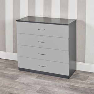 Ebern Designs Keeton 4 Drawer Chest Black/Grey 73cm H X 75cm W X 34cm D Ebern Designs Keeton 4 Drawer Chest Black/Grey 73cm H X 75cm W X 34cm D