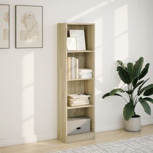 Zipcode Design athema Bookcase Sonoma Oak (4 Shelves) 143cmH x 40cmW x 24cmD Zipcode Design athema Bookcase Sonoma Oak (4 Shelves) 143cmH x 40cmW x 24cmD
