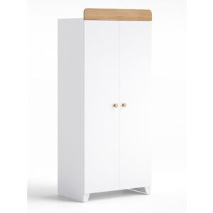 Little Acorns Classic Wardrobe White/Oak 170cm H X 88.2cm W X 51cm D Little Acorns Classic Wardrobe White/Oak 170cm H X 88.2cm W X 51cm D