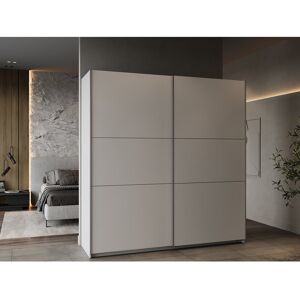 17 Stories Nimco 2 Door Wardrobe White 203cm H x 200cm W x 59.8cm D 17 Stories Nimco 2 Door Wardrobe White 203cm H x 200cm W x 59.8cm D