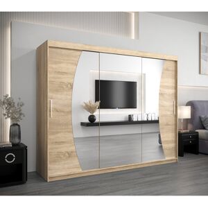 Brayden Studio Atheana 3 Door Manufactured Wood Wardrobe Sonoma Oak 200cm H X 250cm W X 62cm D Brayden Studio Atheana 3 Door Manufactured Wood Wardrobe Sonoma Oak 200cm H X 250cm W X 62cm D