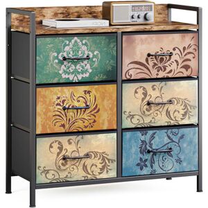 Lark Manor 6 Fabric Drawers Dresser Cabinet Brown 84cm H X 80cm W X 30cm D Lark Manor 6 Fabric Drawers Dresser Cabinet Brown 84cm H X 80cm W X 30cm D