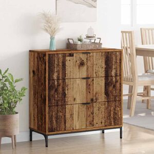 Borough Wharf Sideboard Brown Oak 79.5 X 33 X 82 Cm Engineered Wood Old Wood 82cm H X 79.5cm W X 33cm D Borough Wharf Sideboard Brown Oak 79.5 X 33 X 82 Cm Engineered Wood Old Wood 82cm H X 79.5cm W X 33cm D