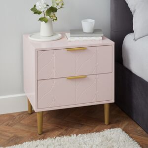 Fjørde & Co Adams 2 Drawer Bedside Table Pale Pink 53.5cm H X 50cm W X 40cm D Fjørde & Co Adams 2 Drawer Bedside Table Pale Pink 53.5cm H X 50cm W X 40cm D