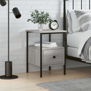 Rio Akalya Iron Bedside Table Grey Sonoma 50cm H X 34cm W X 36cm D Rio Akalya Iron Bedside Table Grey Sonoma 50cm H X 34cm W X 36cm D