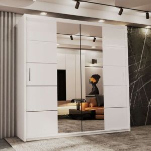 Brayden Studio Lugano Mirror Sliding Wardrobe – 4 Colors, 4 Sizes White 217cm H x 203cm W x 62cm D Brayden Studio Lugano Mirror Sliding Wardrobe – 4 Colors, 4 Sizes White 217cm H x 203cm W x 62cm D