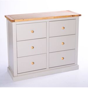 Brambly Cottage Engle 6 Drawer 110cm W Dresser Grey/White/Wood 91cm H X 110cm W X 40cm D Brambly Cottage Engle 6 Drawer 110cm W Dresser Grey/White/Wood 91cm H X 110cm W X 40cm D