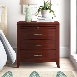 Rosalind Wheeler Louissaint 3 Drawer Bedside Table Cinnamon 68.6cm H X 66cm W X 48.3cm D Rosalind Wheeler Louissaint 3 Drawer Bedside Table Cinnamon 68.6cm H X 66cm W X 48.3cm D