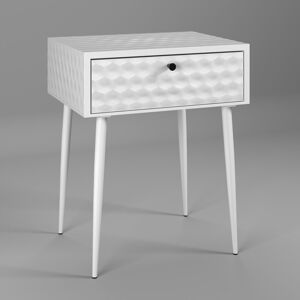 George Oliver Loar 45cm W Metal Bedside Table White 55cm H X 45cm W X 35cm D George Oliver Loar 45cm W Metal Bedside Table White 55cm H X 45cm W X 35cm D