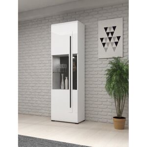 Wade Logan Aimes Display Cabinet White Glossy 204cm H X 60cm W X 39cm D Wade Logan Aimes Display Cabinet White Glossy 204cm H X 60cm W X 39cm D