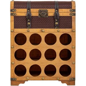 Alpen Home Elamin 12 Bottle Floor Wine Bottle & Glass Rack in Brown Brown 59cm H X 45cm W X 28cm D Alpen Home Elamin 12 Bottle Floor Wine Bottle & Glass Rack in Brown Brown 59cm H X 45cm W X 28cm D