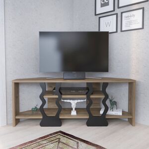 Wade Logan Sigel Corner TV Stand for TVs up to 50" Walnut/Black 50" Wade Logan Sigel Corner TV Stand for TVs up to 50" Walnut/Black 50"