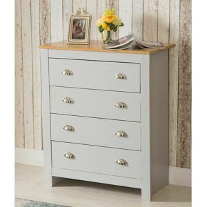 Marlow Home Co. Amarelis 4 - Drawer Chest of Drawers Grey/Oak 95cm H X 79cm W X 39.5cm D Marlow Home Co. Amarelis 4 - Drawer Chest of Drawers Grey/Oak 95cm H X 79cm W X 39.5cm D