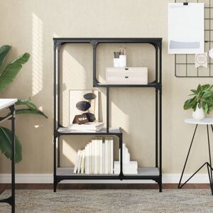 Borough Wharf Alfort 115cm H x 81cm W Steel Geometric Bookcase Grey Sonoma 115cm H X 81cm W X 36cm D Borough Wharf Alfort 115cm H x 81cm W Steel Geometric Bookcase Grey Sonoma 115cm H X 81cm W X 36cm D