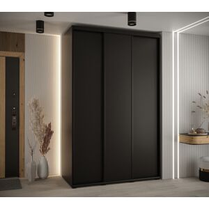 Latitude Run Auniya I Sliding Door Wardrobe in White - Premium Laminated Board - PVC-Finished Edges W150cm Black 205cm H X 150cm W X 60cm D Latitude Run Auniya I Sliding Door Wardrobe in White - Premium Laminated Board - PVC-Finished Edges W150cm Black 205cm H X 150cm W X 60cm D