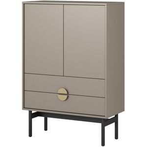 Latitude Run Tall Stoon Chest with 2 Drawers, 85 cm Beige 123.7cm H X 85.5cm W X 38cm D Latitude Run Tall Stoon Chest with 2 Drawers, 85 cm Beige 123.7cm H X 85.5cm W X 38cm D