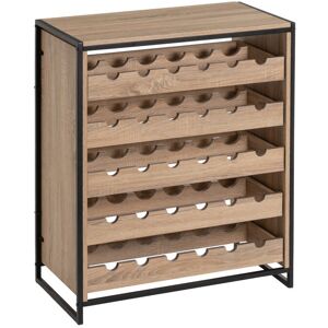 Rio Adonus 30 Bottle Floor Wine Bottle Rack in Natural/Black Black;Natural 90cm H X 75cm W X 40cm D Rio Adonus 30 Bottle Floor Wine Bottle Rack in Natural/Black Black;Natural 90cm H X 75cm W X 40cm D