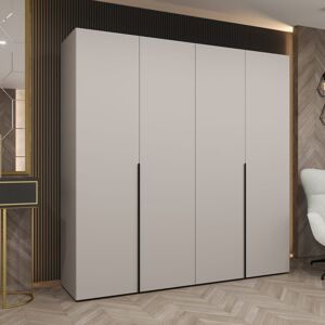Latitude Run Crisp White Hinged Door Wardrobe 200cm - Sleek Storage for Contemporary Rooms Cashmere 202cm H X 200cm W X 52cm D Latitude Run Crisp White Hinged Door Wardrobe 200cm - Sleek Storage for Contemporary Rooms Cashmere 202cm H X 200cm W X 52cm D