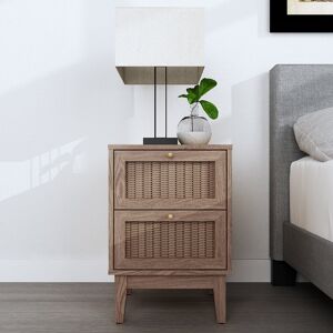 Brambly Cottage Eastin 2 Drawer Bedside Table Oak 58.1cm H X 40cm W X 35.5cm D Brambly Cottage Eastin 2 Drawer Bedside Table Oak 58.1cm H X 40cm W X 35.5cm D