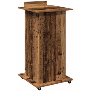 Latitude Run Lectern With Wheels & Drawer 55X55x107 Cm Engineered Wood Old Wood 107cm H X 55cm W Latitude Run Lectern With Wheels & Drawer 55X55x107 Cm Engineered Wood Old Wood 107cm H X 55cm W