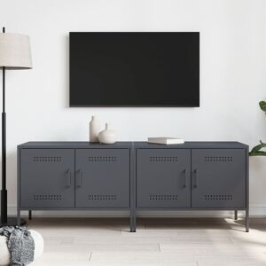 Borough Wharf Vidaxl TV stands 68 x 39 x 50.5cm Anthracite 24" Borough Wharf Vidaxl TV stands 68 x 39 x 50.5cm Anthracite 24"